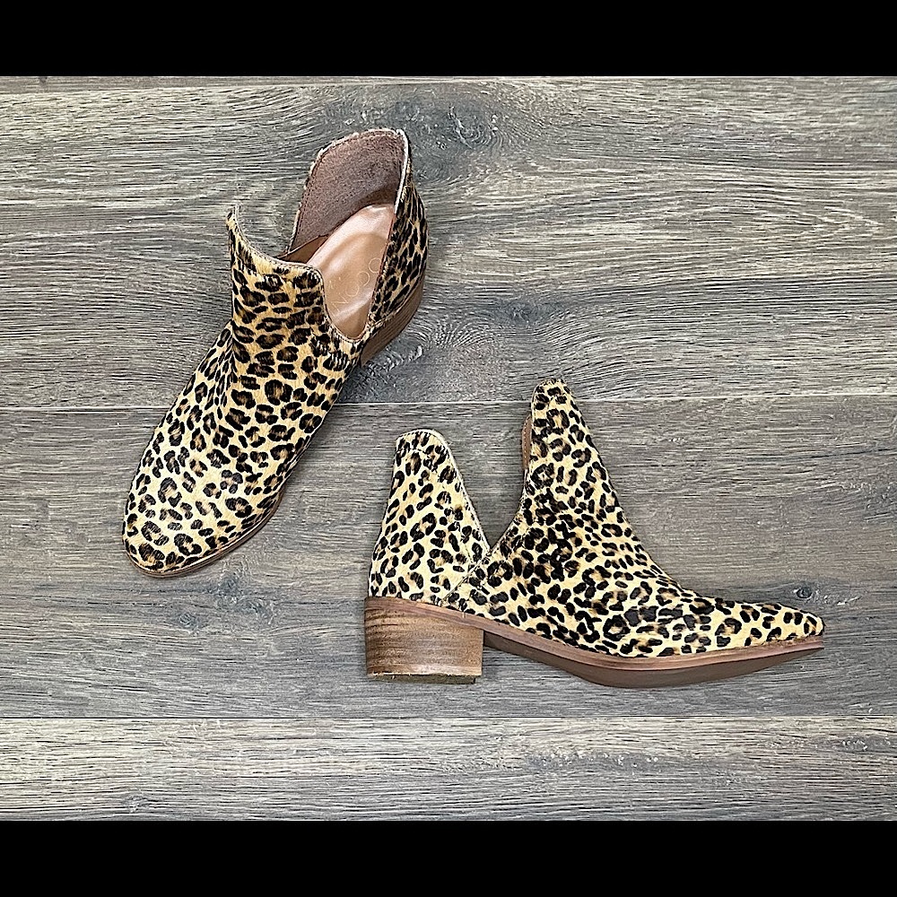 Diba True Leopard Suede booties